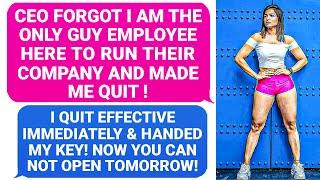 CEO Forgot I Am The only Employee Here To Run His Company! I Quit On The Spot So ask the Boss r/PR