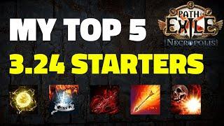 My TOP 5 LEAGUE STARTERS for POE 3.24 Necropolis! Path of Exile