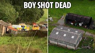 Boy, 8, killed by shot in head and face ‘was hunting rabbits’ on farm as man arrested at scene