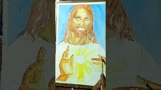 merry Christmas Jesus watercolor painting Rahul art gallery #Short #Shorts