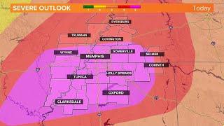 Extended forecast: Memphis in rare 5/5 risk for severe weather on Friday