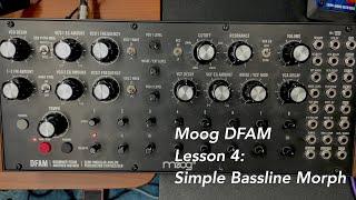 Moog DFAM percussion synthesizer tutorial Lesson 4: Simple Bassline to Kick Drum morph