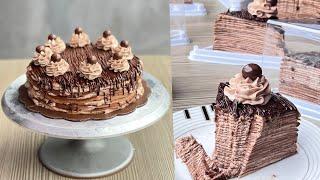 Chocolate Mille Crepes Cocok buat kue ulang tahun ataupun ide jualan