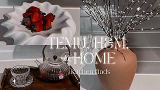 VLOG: Affordable TEMU Kitchen Accessories You Need in your home (with LINKS) featuring HM and @home