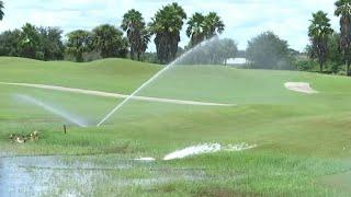Rain dumped at golf courses in The Villages