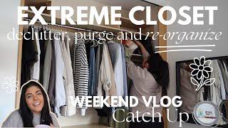 PRODUCTIVE WEEKEND | clean out my closet with me & catch up!