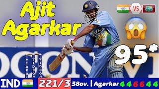 AJIT AGARKAR 95 Destroyed West Indies| Most Shocking Batting| #indvswi 2002 1st Odi  #ajitagarkar