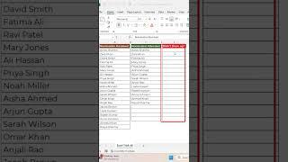 Excel Trick 48 - How to compare two lists and find the missing entries #shorts  #exceltricks