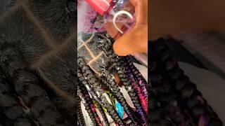 Hi  these are Kids Large Knotless Braids #fypシ゚viral #ytshorts #hairstyle #protectivestyle