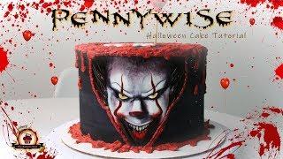 Pennywise Halloween Cake Tutorial