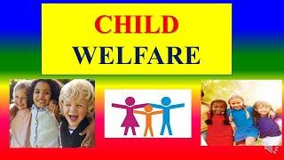 CHILD WELFARE  - Sociology