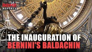 This is what Bernini's baldachin looks like inside and while under construction