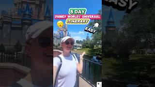 EASY 5-Day Universal/Disney World Itinerary  (Theme Park Vacation Planning Tips)