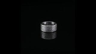 Fashionable Wedding Stylish Silver The Ring | Race Tyre Minimalist 925K Silver Biker Band Men Ring