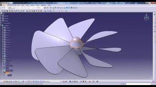 Propeller Surface Design - Catia V5 (pervane tasarımı)