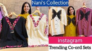 instagram trending co-ord Sets .STYLISH SUITS at Nani's Collection .Wholesale & Retail.