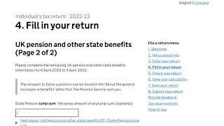 State benefits and your online tax return
