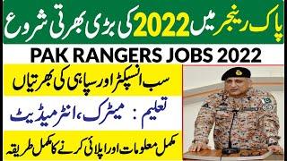 Pakistan Rangers Punjab New Jobs 2022 Apply Online|How to Apply Online Ranger|ASI & Naik Jobs 2022