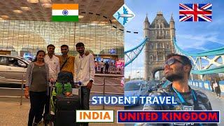 INDIA to UNITED KINGDOM Student Travel | Leaving INDIA | Move-in Vlog | Mumbai - Dubai - London