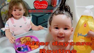 Reborn toddler Emily's After Daycare Routine and washing my reborn dolls hair | Reborn Love
