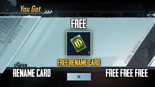 HOW TO GET FREE RENAME CARD IN PUBG MOBILE | PUBG MOBILE NEW TRICK TO GET FREE RENAME CARD ! EVENT !