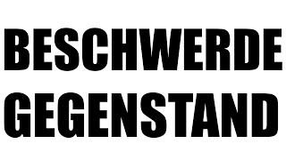 Beschwerdegegenstand - Verfassungsbeschwerde 2.5