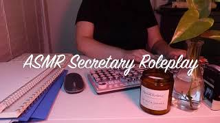 ASMR Marketing Secretary Roleplay‍Paper sounds, Typing, Stamping, Plastic crinkles, Soft Spoken
