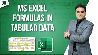 How to Apply Formula in Tabular Format in Excel | Tabular Format in Excel | MS Excel Course in Hindi