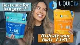 LIQUID IV HYDRATION MULTIPLIER REVIEWS | best cure for hangover and staying hydrated?!