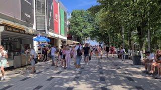  Kołobrzeg (Kolberg) 2023, Polska. Pier shopping promenade. Deptak handlowy przy Molo. [4K]