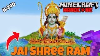 I Built Shree Ram Mandir Welcome Portrait in Minecraft Hardcore