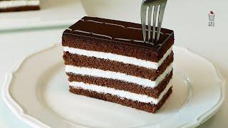 A touching chocolate cake. Make a moist and luxurious chocolate cake without icing