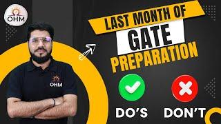 GATE 2025 | Last Month Preparation - DO's & DONT's ?? Know in Detail #gate2025 #gatepreparation