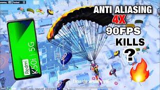 WINTER MODE GAMEPLAY | REDMI K50I BGMI TEST 90FPS | conqueror lobby | PUBG/BGMI TEST 2023