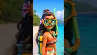 VAIANA LIMPIANDO LA PLAYA #trending #disney #princesasdisney #moana