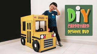 DIY I How To Make a Cardboard School Bus for Kids