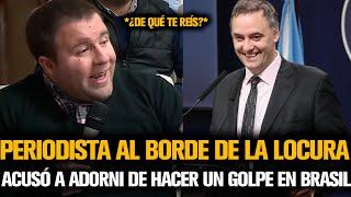 ADORNI ESTALLADO DE RISA CON PERIODISTA AL BORDE DE LA LOCURA