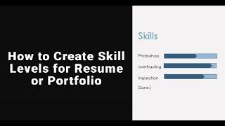 How to Create Skill Level Scales for Resume/CV