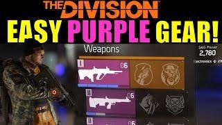 The Division: EASY PURPLE GEAR! | Superior Weapon & Armor Crafting!