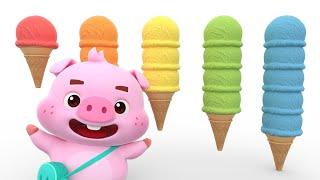 Aprende Colores con Helados  3D | Colores para Niños | Lotty Friends