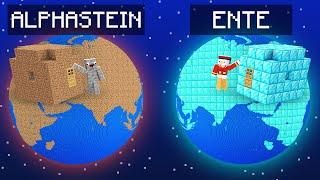 Alphastein Arm vs Ente Reich PLANET Bau Challenge in Minecraft!