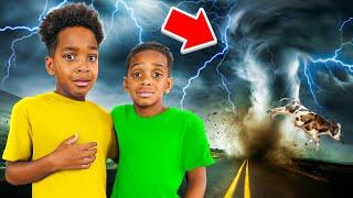 RUNNING FROM A HUGE TORNADO!!!