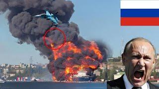 1 Minute Ago, Russian Cargo Ships with 15.000 TONS of North Korean Shells SUNK by Ukrainian F-16