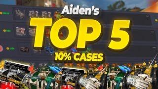 TOP 5 CSGOROLL 10% CASES TO UNBOX | AidenGambles