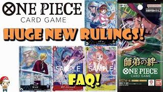 Huge New Rulings You NEED To Know! OP-12 FAQ! Master Disciple Bond! (One Piece TCG News)