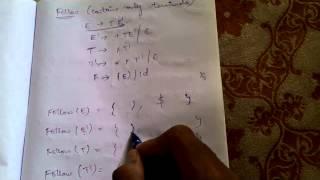 Follow Set   Compiler Construction easy explanation