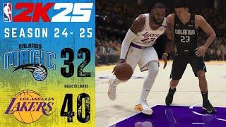 ORLANDO MAGIC vs LOS ANGELES LAKERS || SEASON 2024-2025 || NBA 2K25