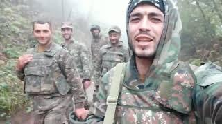 Armenian soldiers singing in the front