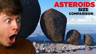 Reacting to ASTEROIDS Size Comparison! (Crazy)