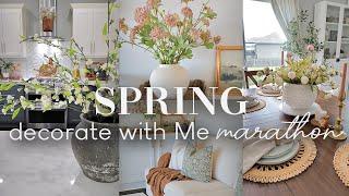 SPRING DECORATE WITH ME MARATHON || OVER 1 HOUR SPRING HOME DECORATING IDEAS 2024 ||